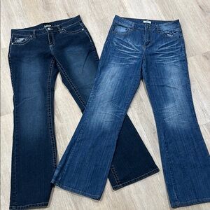 3/10 2 pair  Blue Flared Women's Jeans